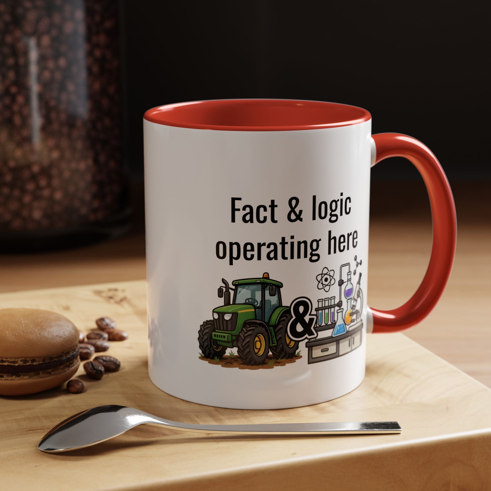 Coffee Mug — "Fact & Logic Operating Here" Science and Farming Accent Mug