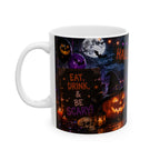 Halloween Party Ceramic Mug — Happy Halloween Jack-o'-Lantern Coffee Cup (11oz & 15oz)