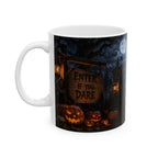 Haunted Mansion Halloween Ceramic Mug — Spooky Night Scene (11oz & 15oz)