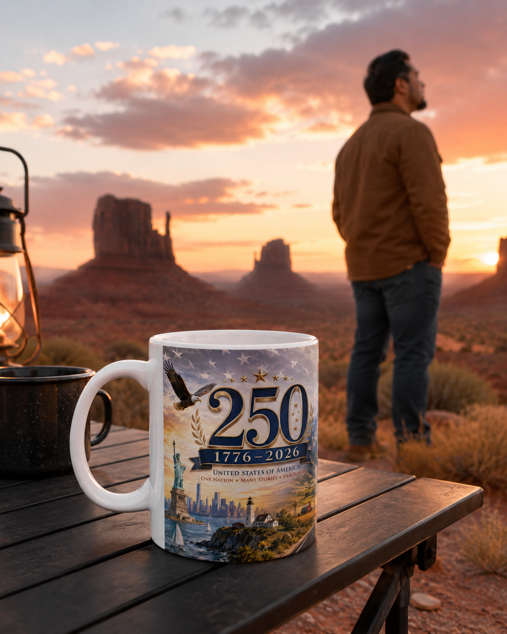 Scenic Anniversary Mug – Vintage Landscape Coffee Cup | Glossy Ceramic, Microwave Safe