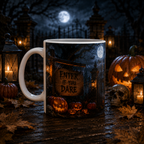 Haunted Mansion Halloween Ceramic Mug — Spooky Night Scene (11oz & 15oz)