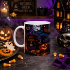 Halloween Party Ceramic Mug — Happy Halloween Jack-o'-Lantern Coffee Cup (11oz & 15oz)