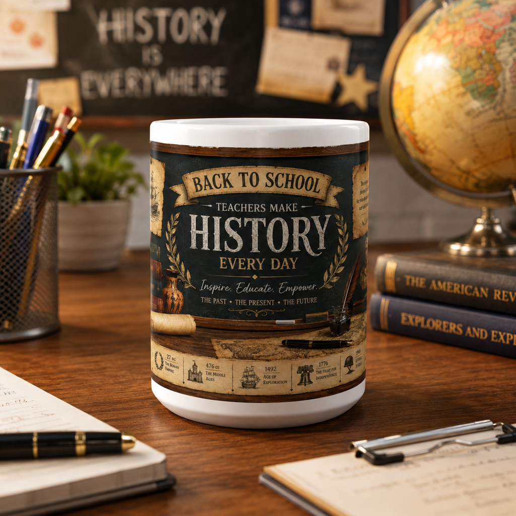 Teacher Appreciation Mug, Vintage Classroom Ceramic Cup 11Oz/15Oz