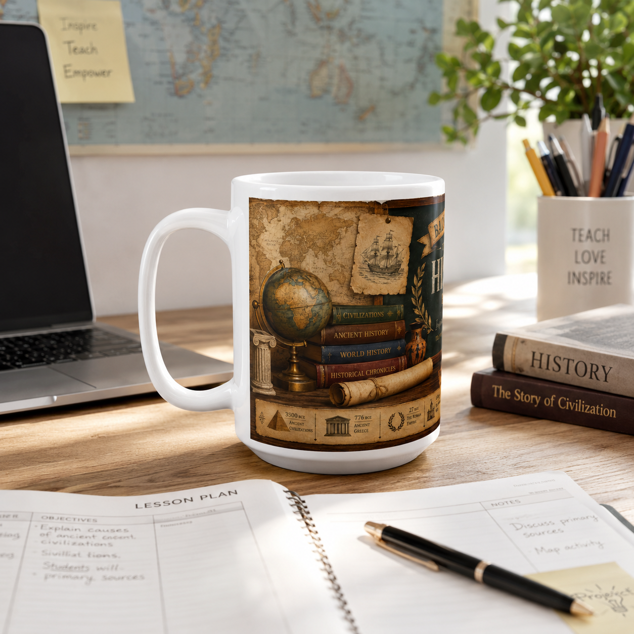 Teacher Appreciation Mug, Vintage Classroom Ceramic Cup 11Oz/15Oz