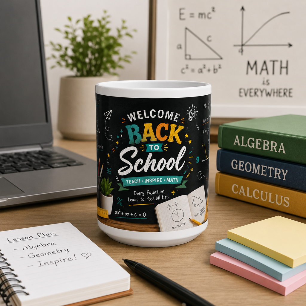 Math Teacher Mug | Welcome Back To School Ceramic Cup 11Oz 15Oz
