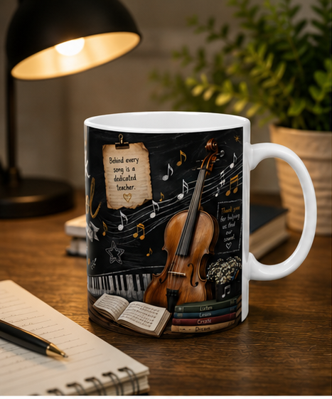 Music Teacher Mug, Back To School, 11Oz/15Oz Ceramic Coffee Gift