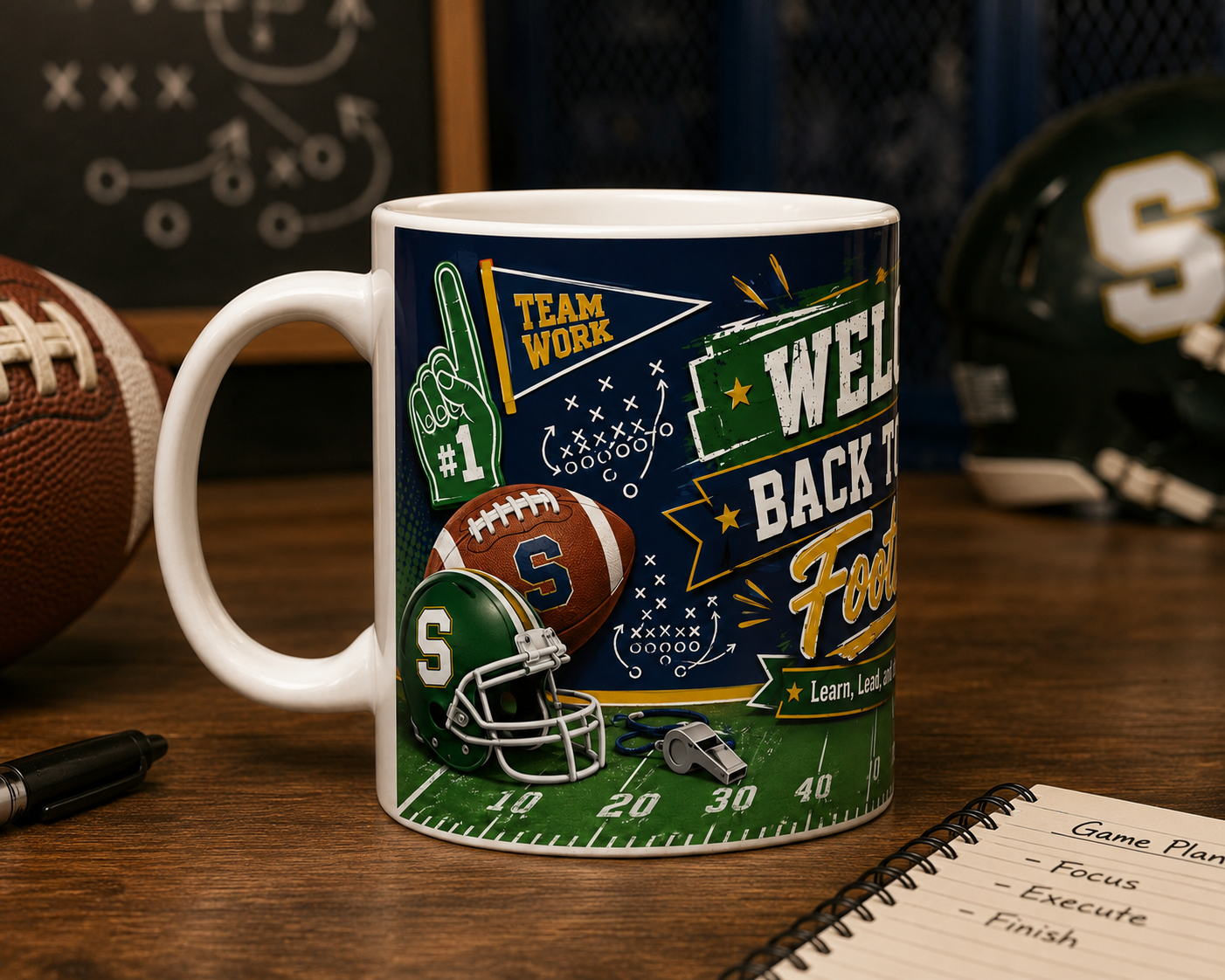 Welcome Back to School Football Student Ceramic Mug – 11oz/15oz Player Gift