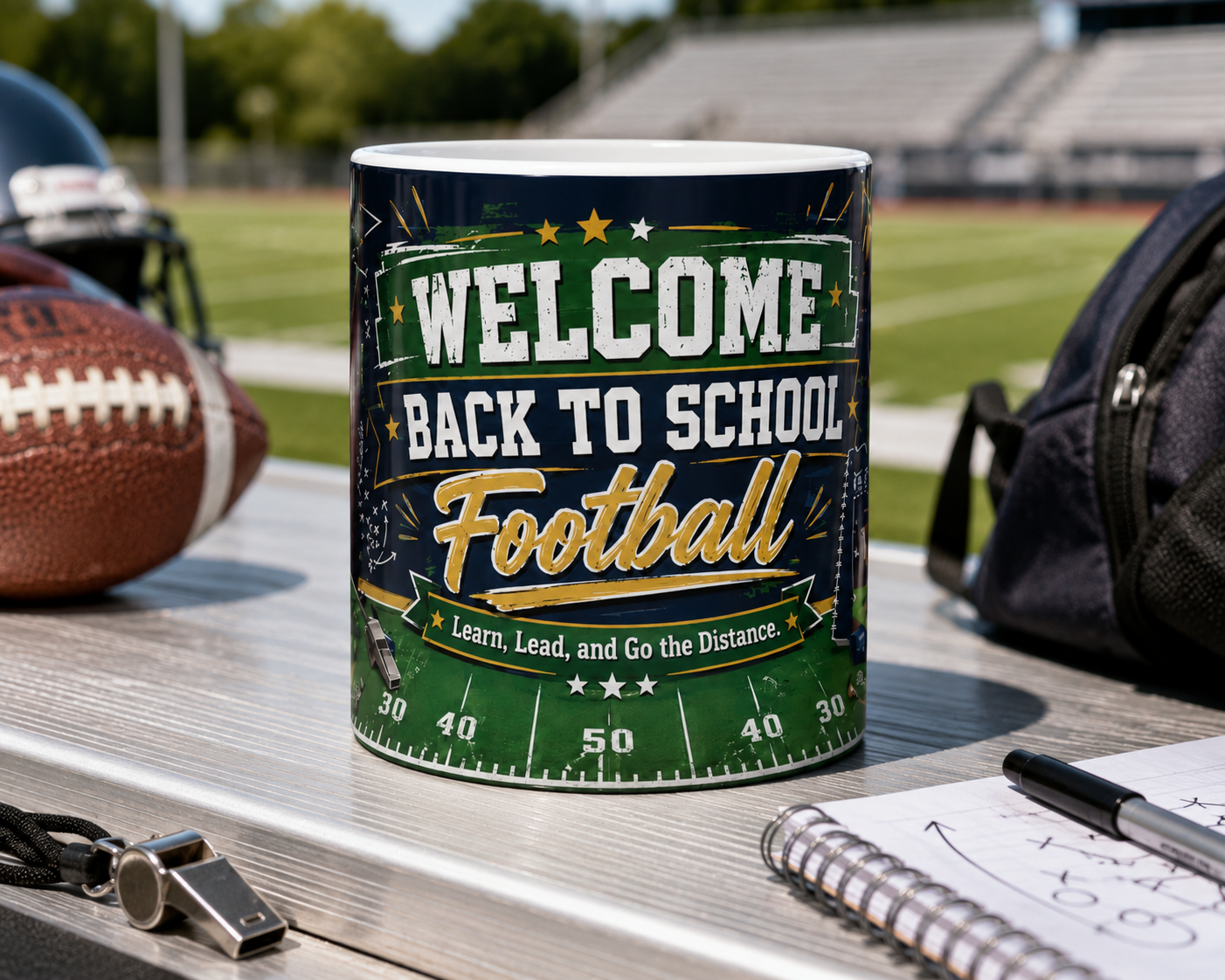 Welcome Back to School Football Student Ceramic Mug – 11oz/15oz Player Gift
