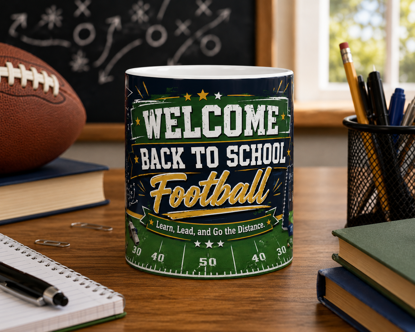 Welcome Back to School Football Student Ceramic Mug – 11oz/15oz Player Gift