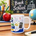 Welcome Back to School Math Student Ceramic Mug — Student Classroom Coffee Cup (11oz/15oz)