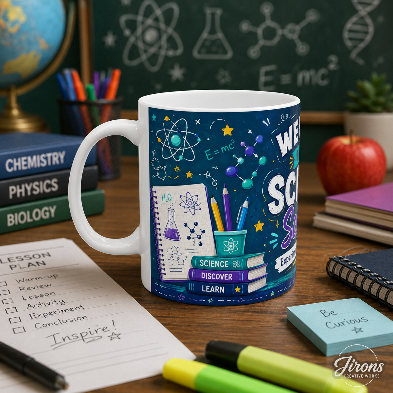 Welcome Back to School Science Student Mug — 'Experiment. Discover. Learn.' Ceramic Coffee Cup (11oz/15oz)