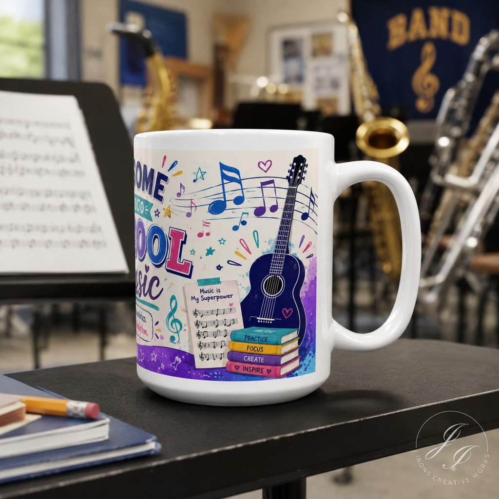 Welcome Back to School Music Mug — Colorful Student Gift for Music Educators (11oz/15oz)