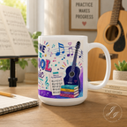 Welcome Back to School Music Mug — Colorful Student Gift for Music Educators (11oz/15oz)