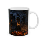 Haunted Mansion Halloween Ceramic Mug — Spooky Night Scene (11oz & 15oz)